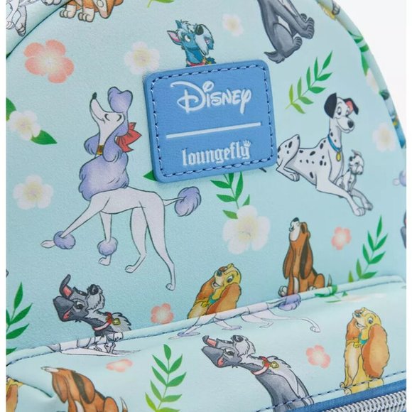 Loungefly Disney Dogs Mini Backpack Disney Dog Characters Floral Bag - Picture 5 of 5